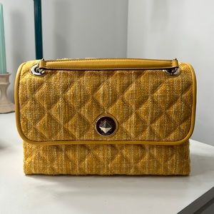 Yellow tweed Kate spade purse NWT
